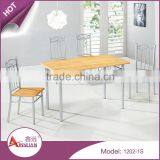 Foshan Dining Room Furniture Particleboard Restaurant Wooden Round Dining Tables With 4 Chairs thumbnail-4