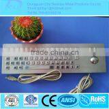 HOT SELL ! Good Quality USB Kiosk Metal Keyboard With Trackball
