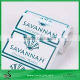 Sinicline Art Paper Sticker Logo For Cosmetics/Foil Stamping Logo Sticker In Roll