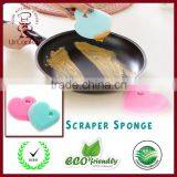 Food Grade Heat Resistant Silicone Cleaning Scraper Sponge