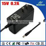 CUL UL Power Adaptor 15V 0.2A Power Supply for Mp3 Players thumbnail-1