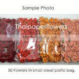 White With Pink Center Handmade Mulberry Paper Flower, Wedding Party, Scrap-booking Crafts, Wholesale 21/32 thumbnail-5