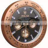 Home Large Diamonds Rose Gold Metal Decorative Shape Wall Mounted Clock thumbnail-1