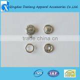New Design Metal Silver Cap Prong Ring Snap Buttons