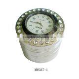 Round Metal Cigarette Grinder With Watch thumbnail-1