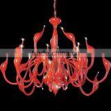 New Designer Swan Red Iron Chandelier Lighting for Home Decoration