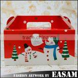 Merry Christmas Apple Cake Candy Gift Box,paper Cardboard Suitcase Box With Handle thumbnail-1