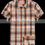 Mens T-shirt Yarn Dyed Cotton Checks Plaids Shirts thumbnail-2