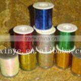 metallic yarn suitable for machine embroidery