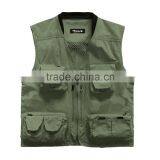 2015 New Arrival Men Quick-Drying Outdoor Multi-pocket Travel Vest Outdoor Photography Knitted Collar Vest 3L thumbnail-3