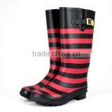 New Style of Colorful Stripe Rain Boot thumbnail-1