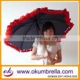fashion straight lady roses umbrella