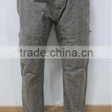 Men's Grey Fashion Casual Pants With Belt thumbnail-1
