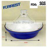 25cm and 30cm Cast Iron Tagine in Glass Lid