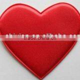 Custom Satin Heart Applique Patches for Clothing