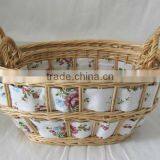 Artistic Storage Basket With Fabric thumbnail-1