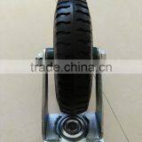 Heavy Duty Fixed Zinc Plate Foamed PU Caster Wheels thumbnail-4