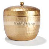Custom Candle Making Tin Box Hammered With Brass Plated thumbnail-1