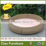 Bedroom Wicker Furniture Sofa Bed Rattan KD Big Round Bed thumbnail-4