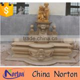 big marble wall water fountains with statue NTMF-S518S