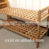 High Quality Simple Design Two-tier Walnut Shoe Rack thumbnail-1