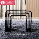 New Design High Gloss Set of 3 Nest Table MDF Wood Side Table Living Room Coffee Table thumbnail-4