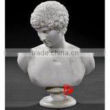 Hand Carved Stone Antinous Bust Statue thumbnail-1