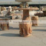 Garden Decor Stone Carving Marble Outdoor Marble Table thumbnail-1