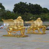Outdoor Garden Decoration Resin Craft Fiberglass Lion Statue thumbnail-1