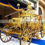 BISINI Princess Cinderella Pumkin Car Luxury Horse Saddle Royal Golden Carriage Wedding Carriage(BG11-M052) thumbnail-2