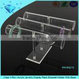 2 Tier Clear Acrylic T-Bar Bracelet Display Necklace Jewelry Displays Stands thumbnail-3