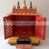 Beautifully Hand Painted Wooden Temple With Gate and Drawers thumbnail-4