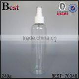 240ml China Cosmetic Water Toner Pet Spray Bottle Clear Round Shoulder Plastic Bottle Pet Factory Price Wholesale thumbnail-1