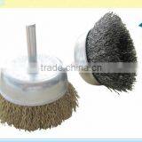 Steel Wire Wheel Brush Brass Wire Deburring Shank Circular Wire Brush thumbnail-1