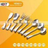 Best Selling 23pcs Water Drop Type Handle and Mirror Polish Stainless Silver Dinner Set thumbnail-5