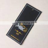 2017 Custom High Quality Black Cardboard Paper Hang Tags With Gold Stamping Logo thumbnail-2