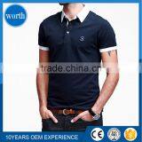 Mens Slim Fit Embroidery Combination 100% Polo t- Shirt thumbnail-1