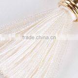 Bohemian Jewelry White Imitation Pearls Tassel Charms Earrings for Women thumbnail-3