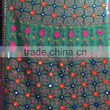 Multicolor PHULKARI GEORGETTE DUPATTA SHAWL Fabric , Hand Embroidery 2.2 Metre Long