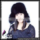 CX-C-38A Fashion Winter Fur Hat Genuine Quality White Ladies Fox Fur Hats thumbnail-4