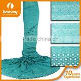 Bestwaytex CP0072 In Green Color Guipure Embroidery Lace Fabric For Wedding thumbnail-1