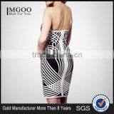 MGOO 2015 OEM Services Two Sets Women Dress White Black Slim Fitting Wholesale Strapless OL Sexy Dress H1108 thumbnail-2