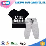 wholesale baby clothes OEM organic baby tshirts shorts wicking clothing for kids