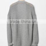 Girl Shawl Collar Long Knitted Cardigan Sweater thumbnail-3