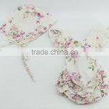 High Quality 100% Cotton Floral Pattern Baby Hat Girl Simple Cap With Easy Tie thumbnail-4