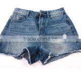 Runwaylover EY0620P High Waist Denim Shorts 2017 Summer Wholesale Women Sexy Light Acid Wash Distressed Denim Shorts thumbnail-3
