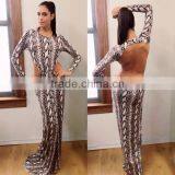 2014 Sexy WomenLong Sleeve Fishtail Wedding Clubwear Party Dress thumbnail-1