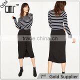 2017 Hot Sale Young Lady Maxi Pencil Skirts With Ruffles thumbnail-1