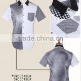Latest High Fashion Special Contrast Checked Short Sleeves Stylish Cotton Men Shirts thumbnail-2