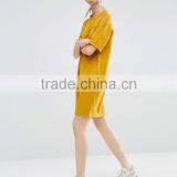Guangzhou Shandao OEM Wholesaler Casual Summer Plain Dyed 180g 100% Cotton Elongated Tshirt Wholesale Maxi Skirts thumbnail-4